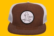 Image of Orchard Snap Back Mesh Hat - Ol' Stumpy Mocha Chambray