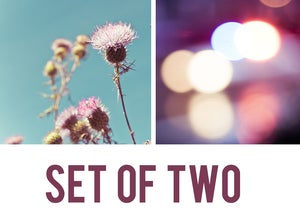 Image of blue & purple. set of two.