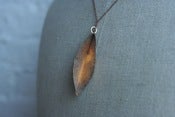 Image of Brass forge leaf pendant