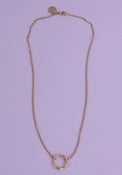 Image of "Wave Ring" Floating Necklace