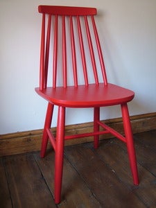Image of Vintage Red Painted Chair