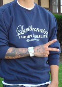 Image of Lavishanaire Luxury (Nevy Blue) crew neck