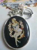 Image of ♥ tattoo style *Sink Or Swim* nautical anchor LARGE size charm necklace ~ 