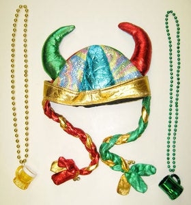 Image of Viking Hat and Party Beads