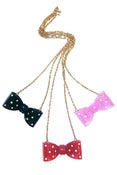 Image of Shimmery Rhinestone Ribbon Necklace 