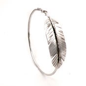 Image of Take Flight Silver Feather Bangle