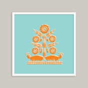 Image of Khasi Tribal (orange/turquoise)