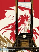 Image of Woman with Guillotine French Revolution Bastille Day Giclee Print 16"x20" or 18"x24"