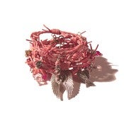 Image of LIMITED EDITION ♥ Boho Couture Leather BARBED WIRE Wrap Bracelet ♥ BABY PINK