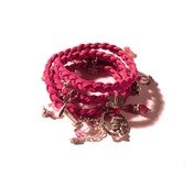 Image of ♥ Boho Couture Leather Wrap Bracelet ♥ HOT PINK