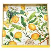 Image of Lemons Square Decoupage Wooden Tray
