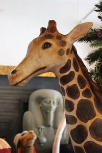 Image of Life Size Paper Mache Giraffe Head 
