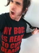 Image of MY BODY IS READY TO CUTE DEAATH (Red Text)