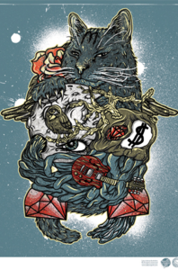 Image of Lunar Cat Print