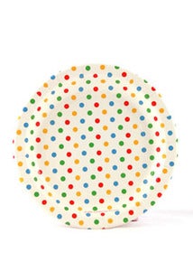 Image of Multi Rainbow Dots Party Plates