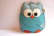 Image of Earth Friendly Wool Felt Baby Owl Rattles 