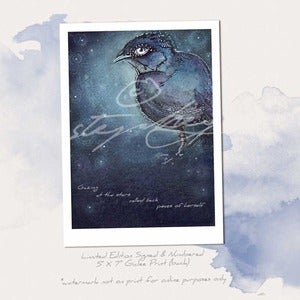 Image of Signed Limited Edition Giclee Art Print Gazing at the Stars