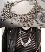 Image of MULTI HOLLOW CROSS NECKLACE 