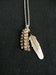 Image of feather rhinestone necklace