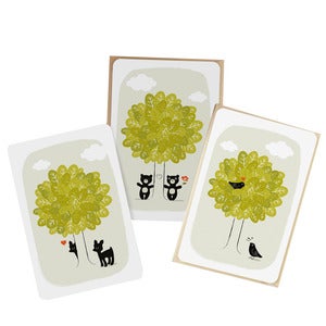 Image of Lot de 3 cartes postales "L'Arbre"