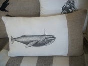 Image of Whale Vintage Rustic Cushion Cover
