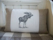 Image of Moose Rustic Hessian Cushion