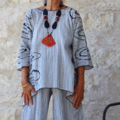 Image of Cotton Dance Tunic, Handpainted