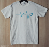Image of Collab - Heartbeat - White Tee