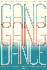 Image of Poster - Gang Gang Dance July 21, 2011 Boat Party