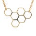 Image of Honeycomb Necklace in Vintage Brass