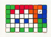 Image of 6 Cubes By Invader (Orange/Blue)