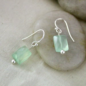 Image of Faceted Prehnite Earrings