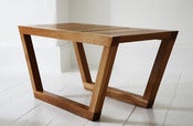 Image of Toboggan Coffee Table in Solid Oak by Clinton Pilkington.