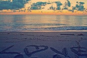 Image of Love Written in Sand - Vintage