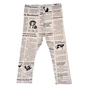 Image of News Print Leggings