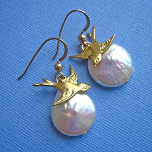 Image of Fly By Night Bird Earrings
