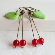 Image of Quirky Sweet Cherry Earrings