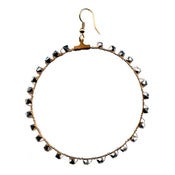 Image of MIAMI GLASS- SILVER COMET HOOPS