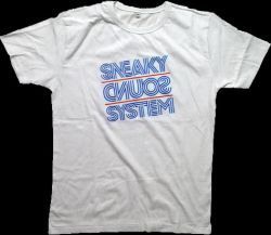 Image of White tee with backwards SSS logo