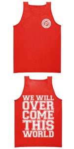 Image of We Will Overcome This World Tank Top (Red)
