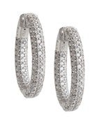 Image of Kara Ackerman <i>Talulah <i/> Small Vermeil Micro Pave Set Hoops in White