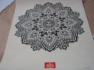 Image of Mandala Ornament 2 (Cream) AP Edition by Shepard Fairey