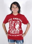 Image of "Crest" tee (cranberry)