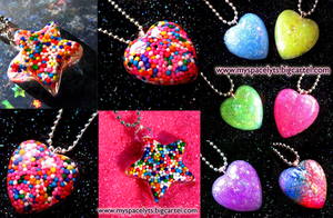 Image of Heart and Star Necklaces