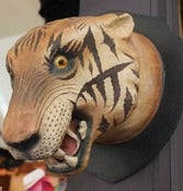 Image of Life Size Paper Mache Tiger Head