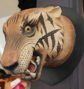 Image of Life Size Paper Mache Tiger Head