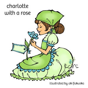 Image of Charlotte with a Rose