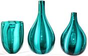 Image of Jade striped vases