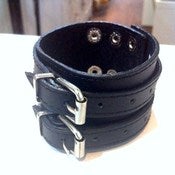 Image of Double Buckle Leather Cuff