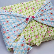 Image of Garden Flannel Baby Blanket Wrap (34"x34") PLUS Lovey